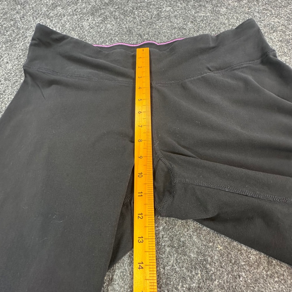 Calvin Klein Performance Leggings Womens 3X Black Cotton Stretch Capri Logo - Picture 6 of 9
